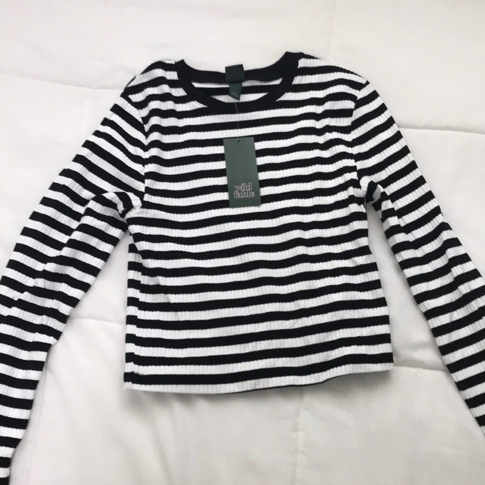 Cropped Stripped Long Sleeve